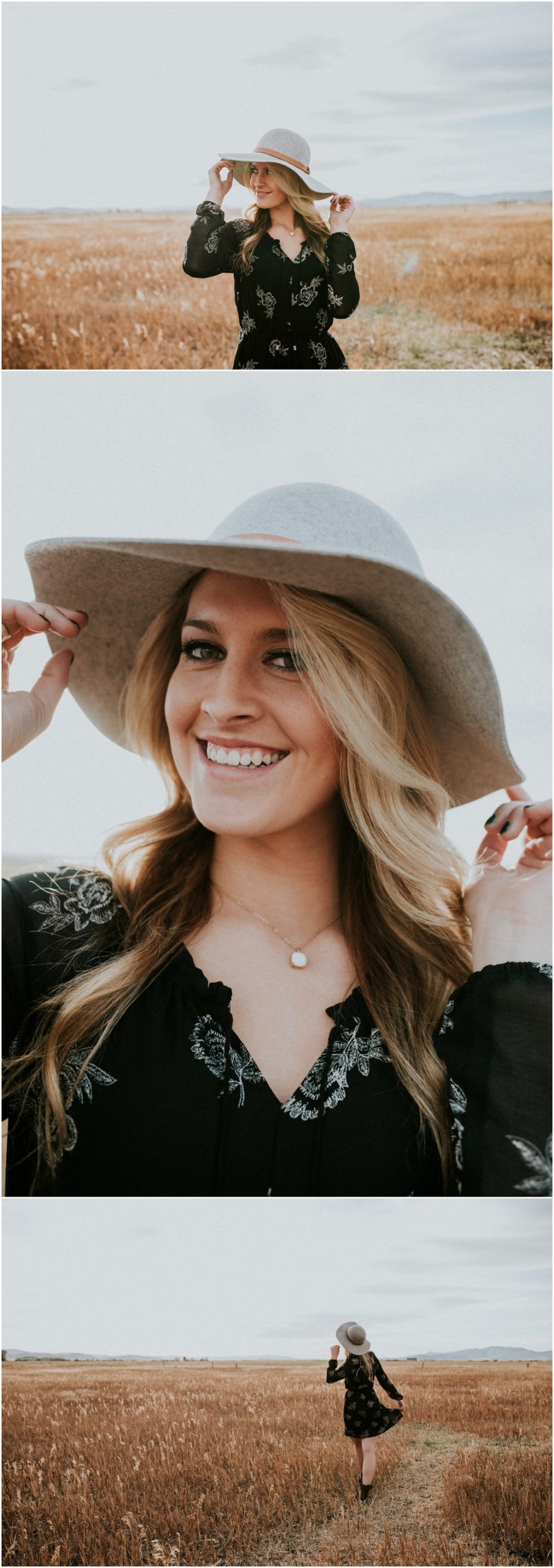 Makayla Madden Photography Boise Senior Photographer Idaho Fairfield Wheat Field Floppy Hat Senior Girl Outfit Ideas and Inspiration 