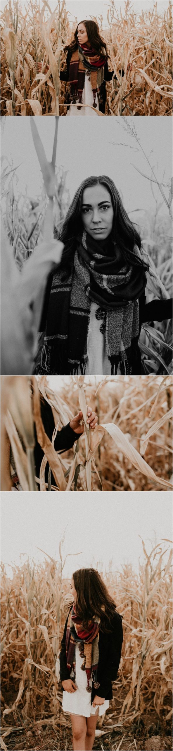 Boise Senior Boudoir Wedding Photographer Makayla Madden Photography Idaho Farmstead Corn Maze Fall Portrait Outfit Ideas Inspiration Plaid Scarf Pumpkin Patch