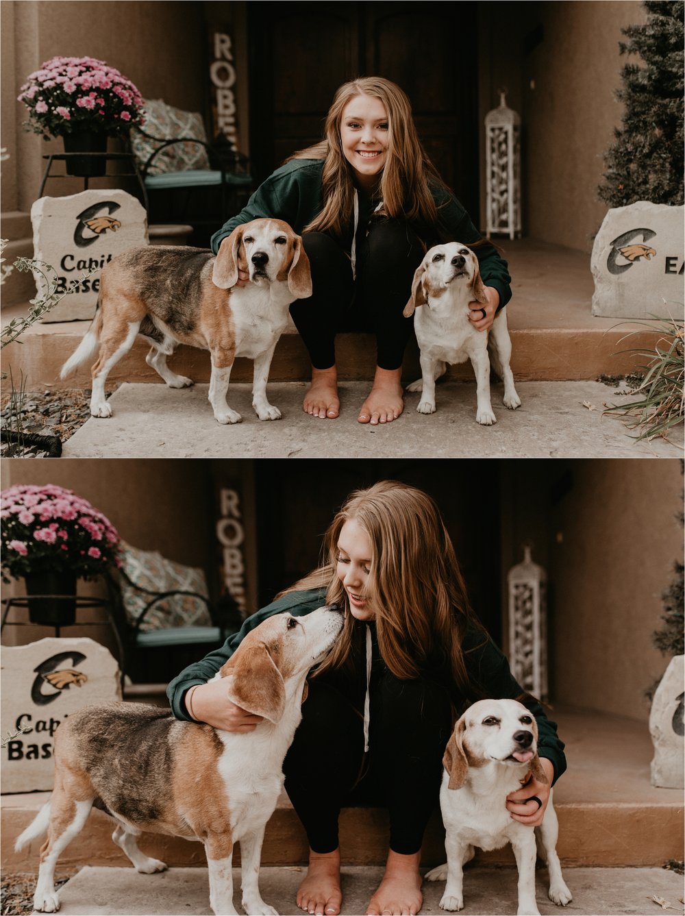 Boise Senior Photographers Makayla Madden Photography Idaho Senior Photographer Senior Girl Dogs Beagles Senior Pictures
