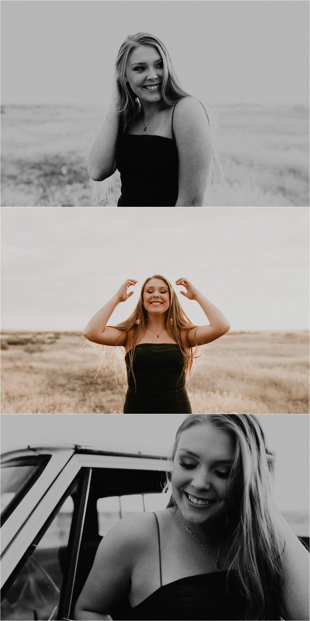 Boise Senior Photographer Makayla Madden Photography Boise Foothills Country Rustic Senior Pictures Senior Girl Outfit Inspiration Idaho Hoffman Autobody Vintage Chevy Truck 