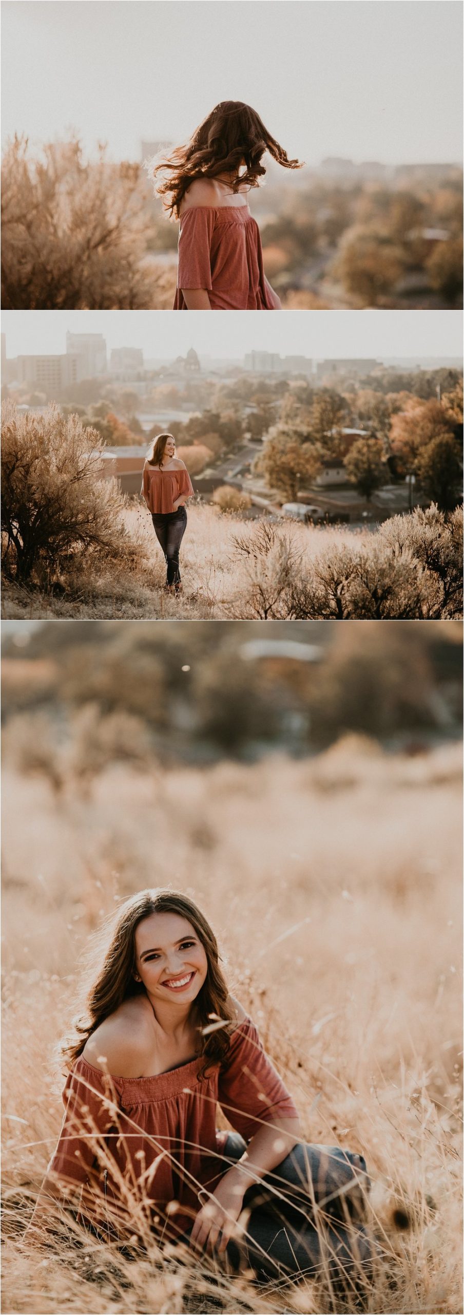 Boise Senior Photographer Makayla Madden Photography Downtown Boise Centennial High Senior Pictures Boise Foothills Senior Outfit Locations Raw Real Natural Candid Moments Fall Senior