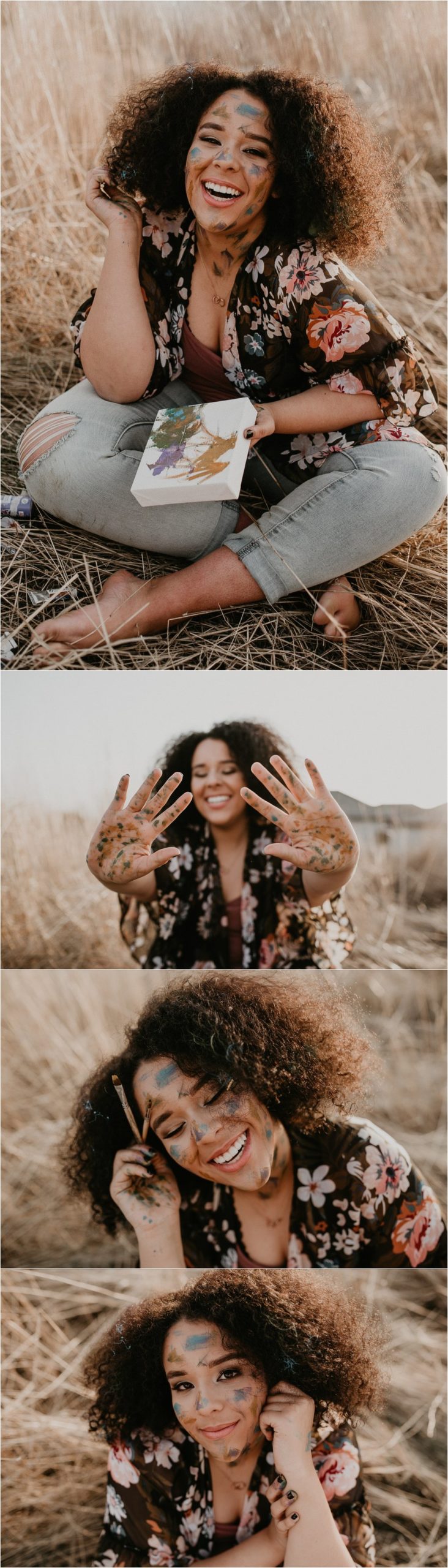 Boise Senior Photographer Makayla Madden Photography Spring Senior Pictures Fun Artistic Artist Paint Senior Photos Meridian Senior Photography Raw Real Trynadee Little Music