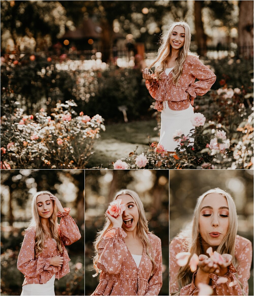 Isabella Class of 2020 Downtown Boise Rose Garden Summer Spring Senior session Boise Idaho Senior Photographer best senior portraits