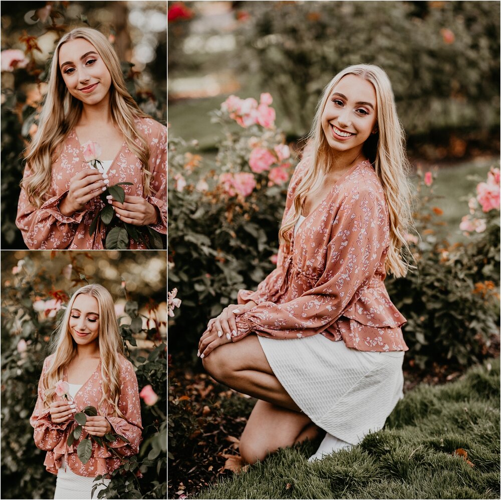 Isabella Class of 2020 Downtown Boise Rose Garden Summer Spring Senior session Boise Idaho Senior Photographer best senior portraits